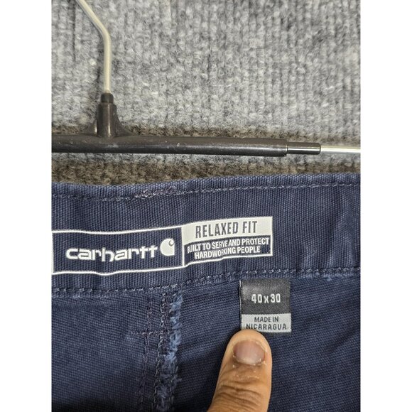 Carhartt Pants Mens 40x30 Rugged Flex Relaxed Fit Canvas Dungaree Work BN2291-M - Picture 8 of 14